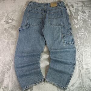 Y2K Distressed Skater Count Down Carpenter-Style Jeans Sz 36